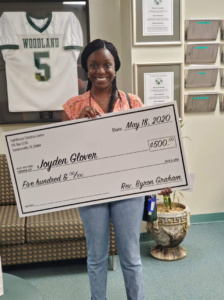 scholarship award winner Joyden Glover